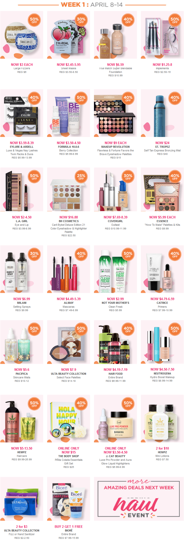 Spring Haul Sales Event Ulta Beauty week 1 april 2018 icangwp blog