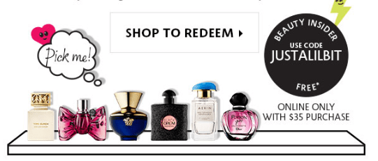sephora coupon justalilbit Fragrance Samples Sephora