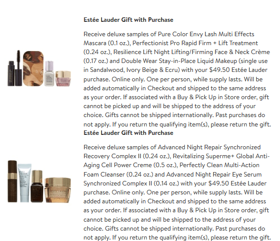 Nordstrom estee lauder double gwp icangwp blog july 2018