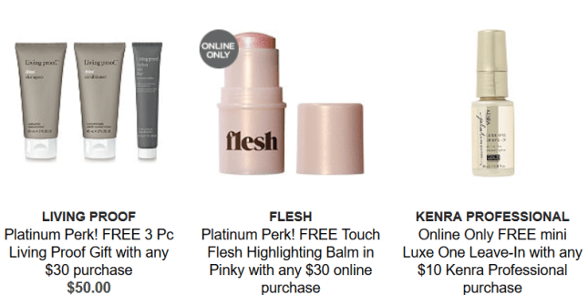 platinum Gifts with Purchase Ulta Beauty aug 2018 icangwp blog