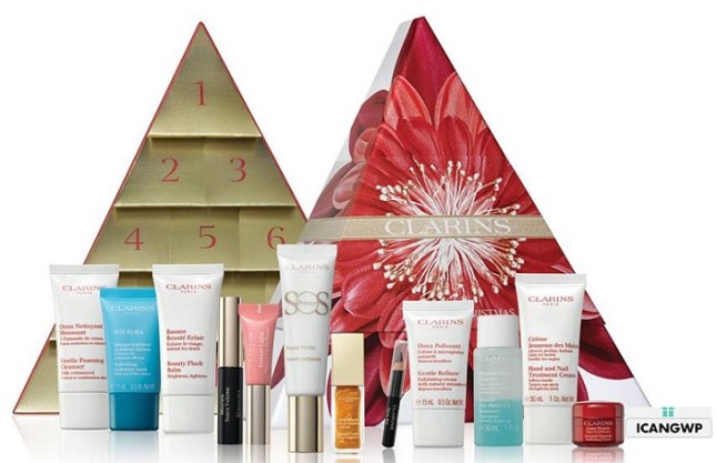 clarins-womens-12-days-of-christmas-calendar-2018 beauty advent calendar 2018 icangwp blog