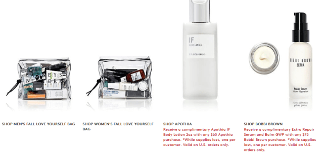 Gift with Purchase Barneys New York love yourself beauty event 2018 icangwp beauty blog
