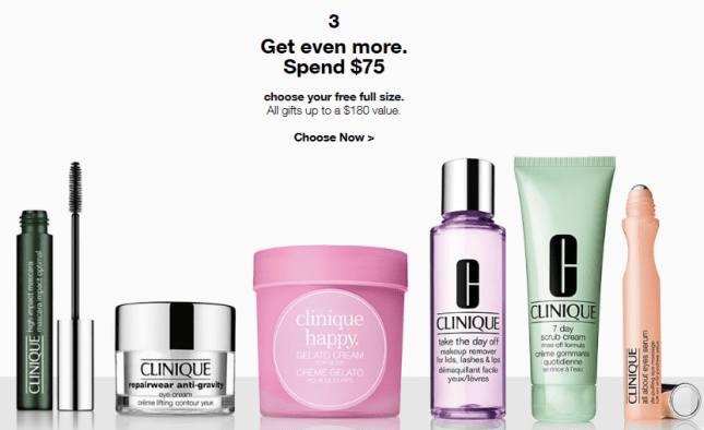 Free 7 piece gift Clinique Clinique