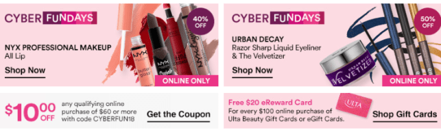 Cosmetics Fragrance Skincare and Beauty Gifts Ulta Beauty cyber funday