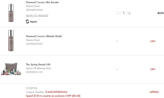 icangwp x Space NK Apothecary London free gift nov 2018