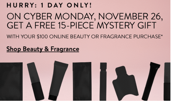 nordstrom 15 mystery gift with 100 purchase cyber monday icangwp blog