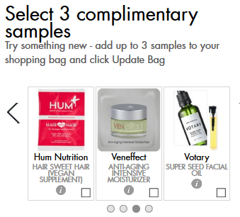 Space NK Apothecary London free samples