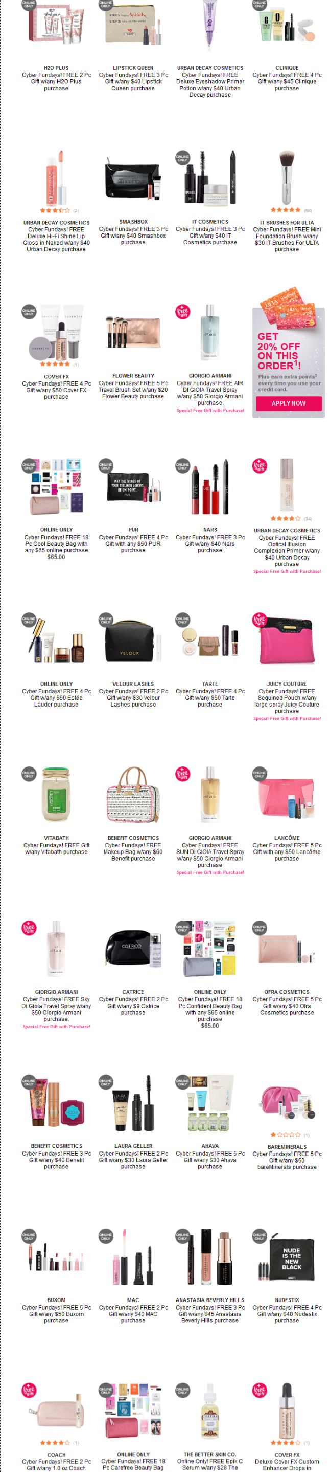 ulta cyber fundays Gifts with Purchase icangwp blog