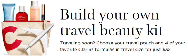 Build Your Own Travel Beauty Kit Body Face Travel Set Clarins