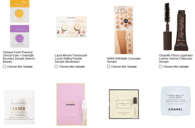 Free Makeup Samples with Purchase Nordstrom march 2019