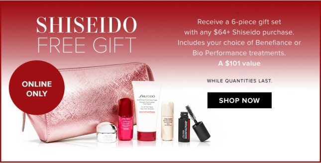 the bay shiseido gift with purchase