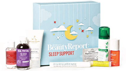 Amazon.com NewBeauty BeautyReport Sample Box Sleep Support Edition Complete Nighttime Regimen Set ft. Magnesium Melatonin Lavender Nourishing Essential Oils Beauty