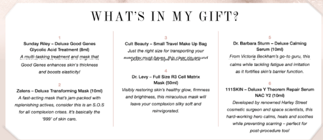 cult beauty goody bag 2019 The Luxe Skin Care Gift icangwp blog (3)