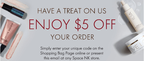 space nk Enjoy 5 off your order icangwp