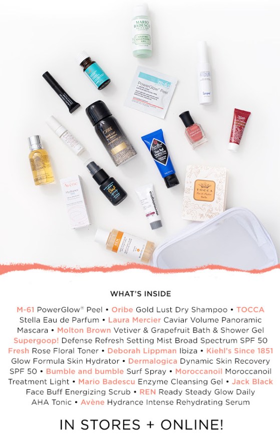 bluemercury 16pc summer beauty bag icangwp blog june