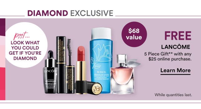 ulta diamond 5pc lancome gift w 25 icangwp blog