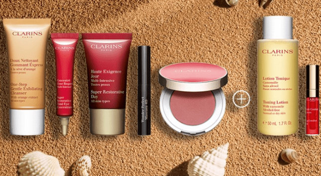 Gift with Purchase Free Shipping and Samples Clarins aug 2019 icangwp blog