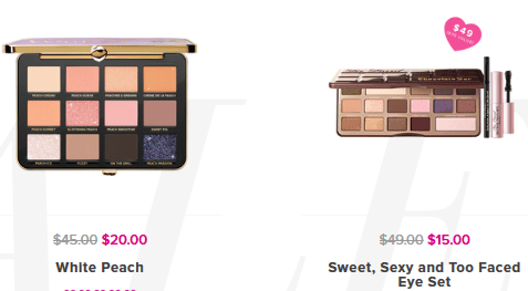 Makeup Sale Discounts Deals on our Cosmetics Too Faced