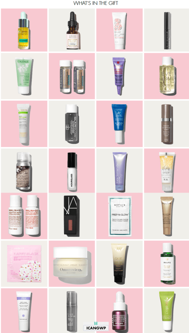 whats in Space NK goody bag uk september 2019 icangwp blog