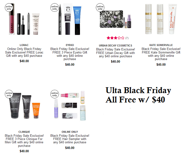 Gifts with Purchase Ulta Beauty black friday icangwp