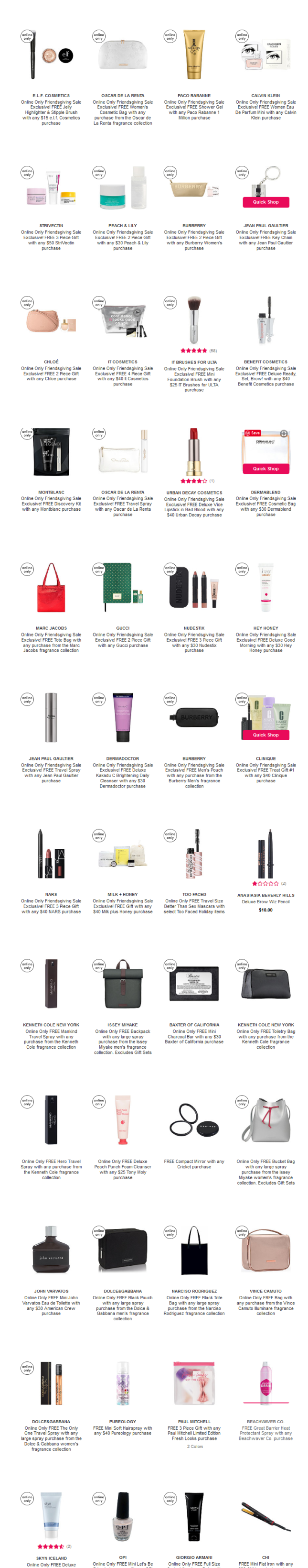 Gifts with Purchase Ulta Beauty pre black friday 2019 icangwp blog