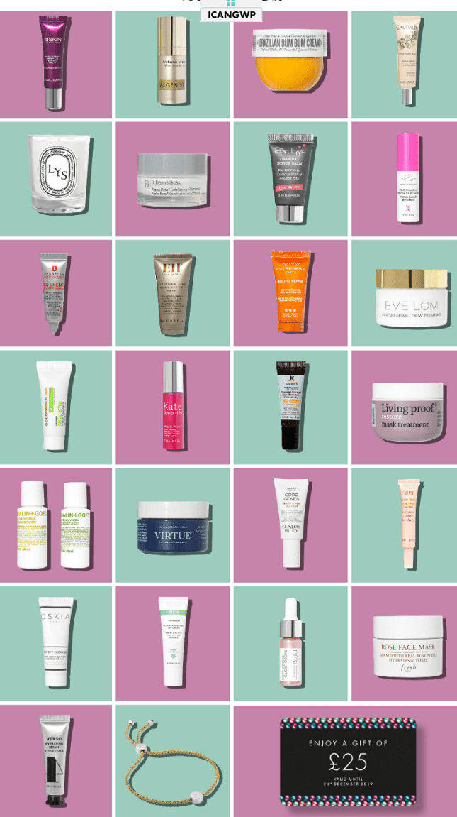 whats in Space NK uk goody bag 2019 icangwp blog