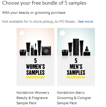 5 free samples Nordstrom icangwp