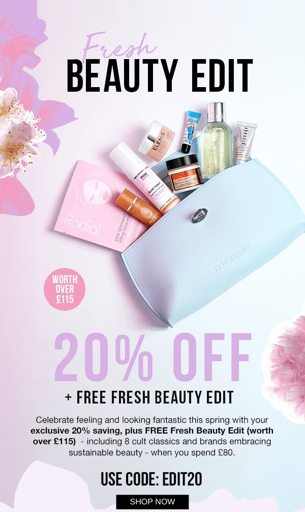 lookfantastic Fresh Beauty Bag worth over £115 icangwp blog march 2020