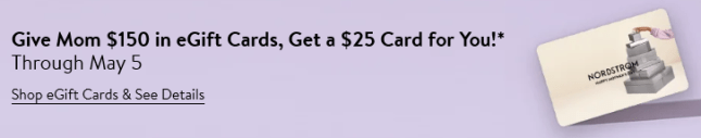 Nordstrom mothers day free gift card 2020 icangwp