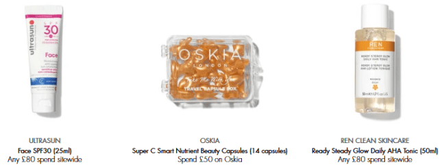 Offers and Gifts with Purchase Space NK