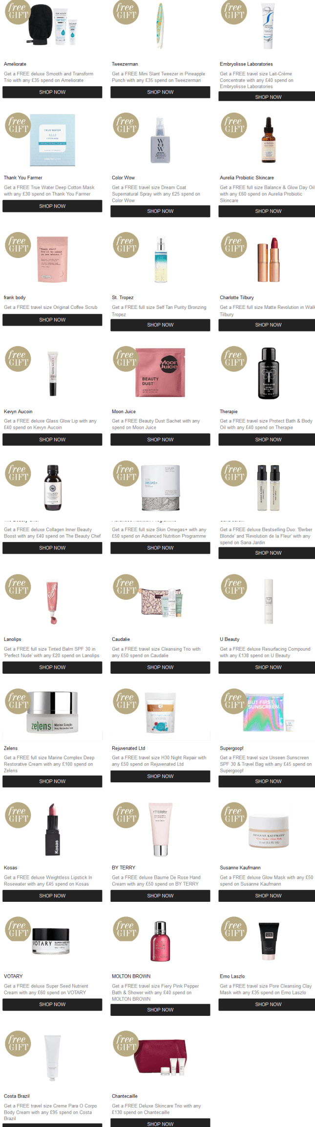 Promotions Cult Beauty may 2020 icangwp