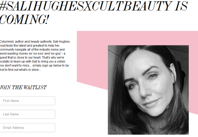 Sali Hughes X Cult Beauty Cult Beauty