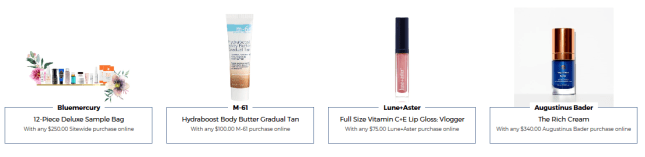 Beauty Treats on Us bluemercury icangwp