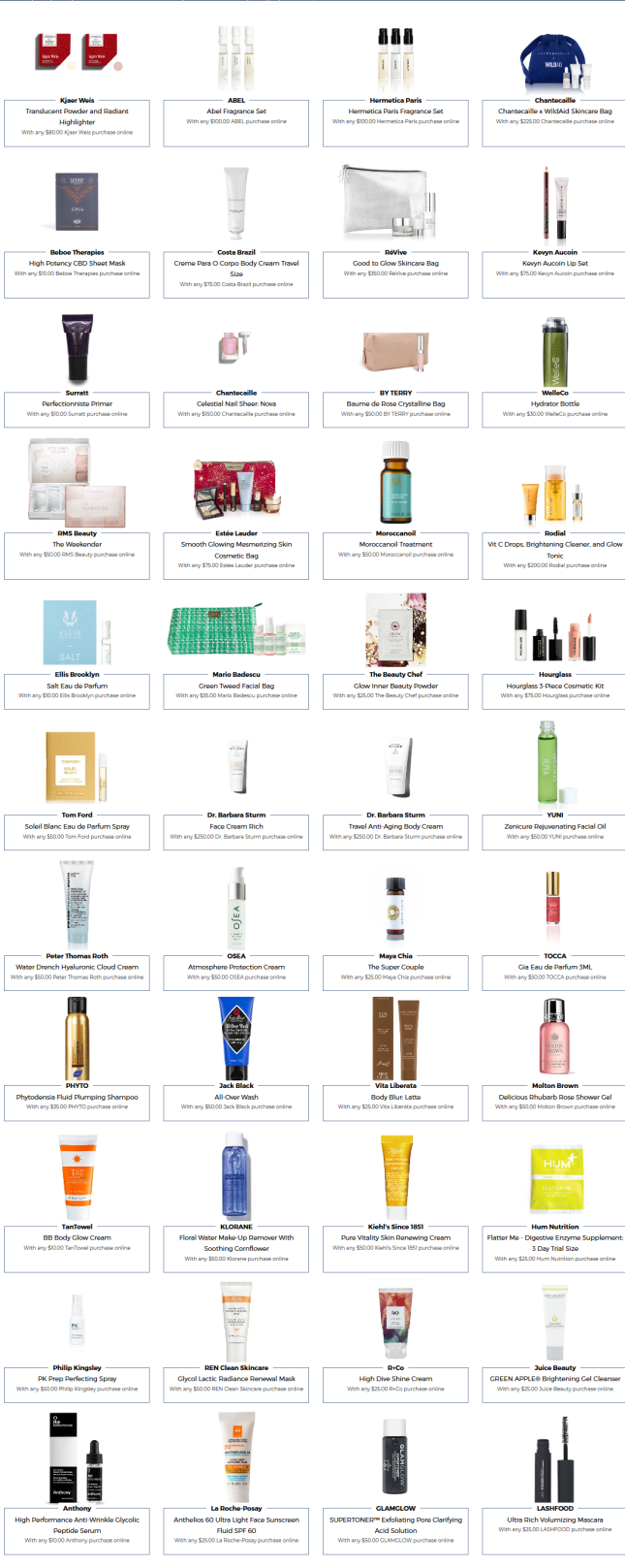 Beauty Treats on Us bluemercury