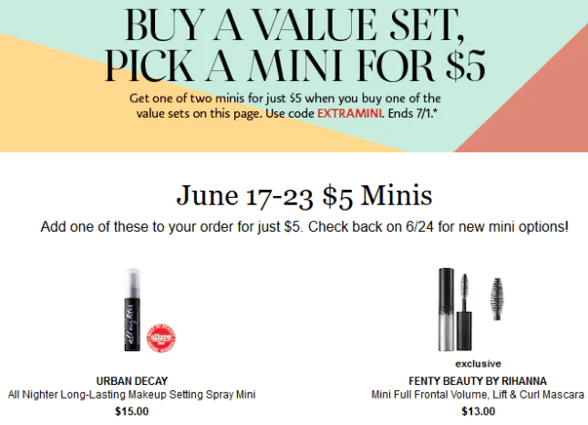 Sephora Value Set Mini Promo 2020 Sephora
