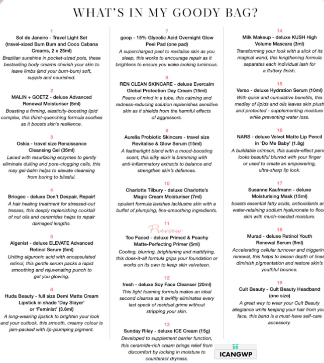 The Self Care Goody Bag UK Cult Beauty