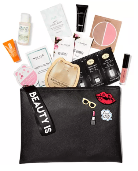 Created For Macy s Receive a Free Cosmetics Bag with 12 pc. Sampler with any 65 or more Qualifying Cosmetics Purchase Reviews Gifts with Purchase Beauty Macy s