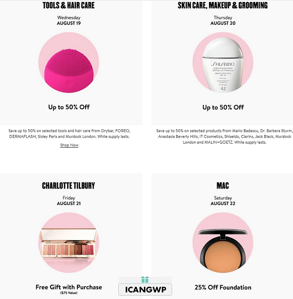 nordstrom anniversary beauty daily deals icangwp