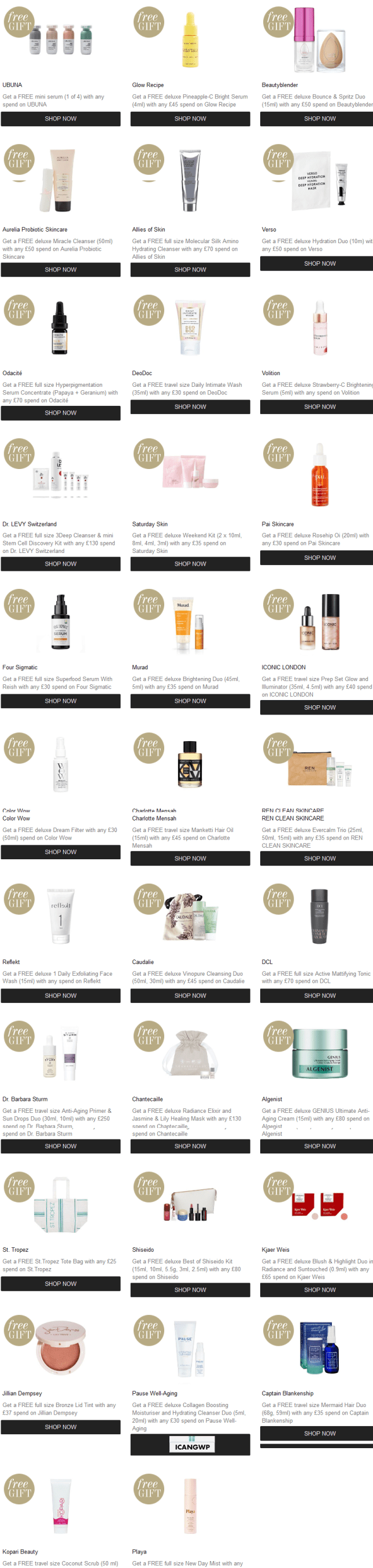 Promotions_Cult_Beauty goody bag august 2020 icangwp