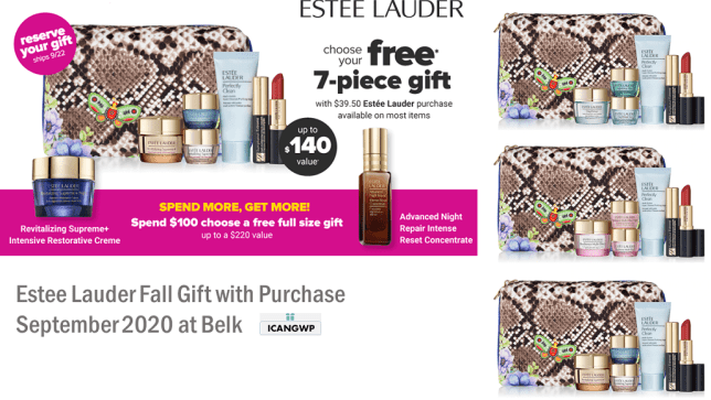 estee lauder gwp at belk 2020 icangwp