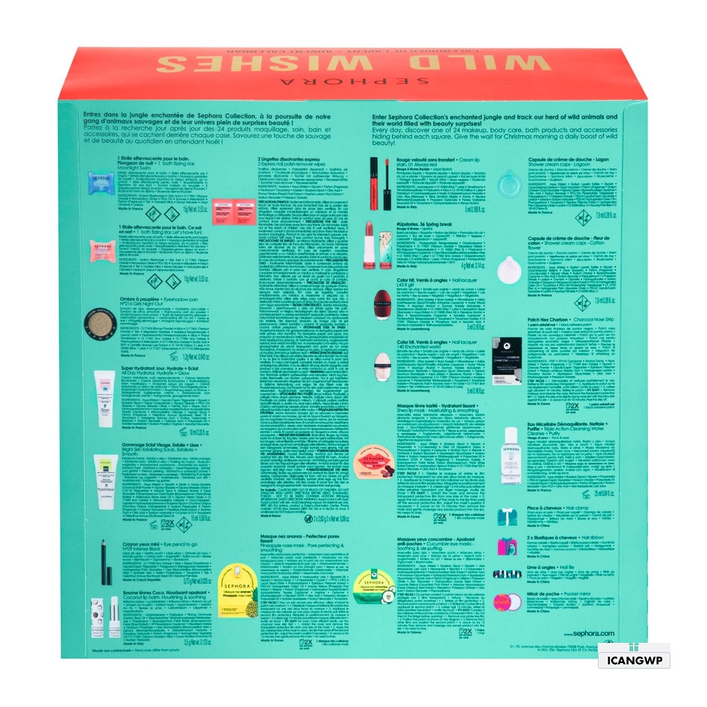 Wild Wishes 24 Surprises sephora advent calendar 2020 icangwp beauty blog.png