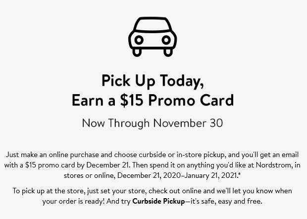 11-17 Store Pickup free 15 Gift Card Terms Conditions Nordstrom
