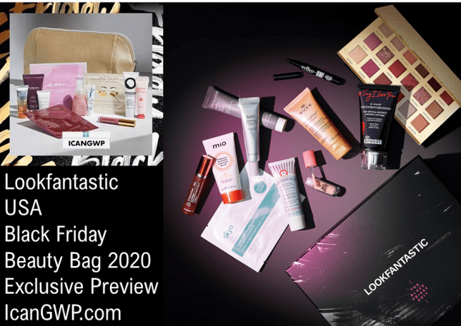 lookfantastic black friday 2020 free beauty bag icangwp
