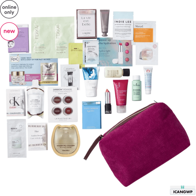 12-25 Variety Free 25 Piece Wine Beauty Bag with $70 purchase Ulta Beauty icangwp blog