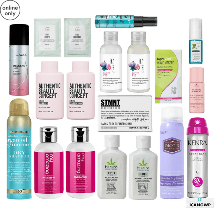 Screenshot_2021-01-22 Variety Free Diamond Exclusive 19 Piece Gorgeous Hair Sampler Bag with $50 haircare purchase Ulta icangwp