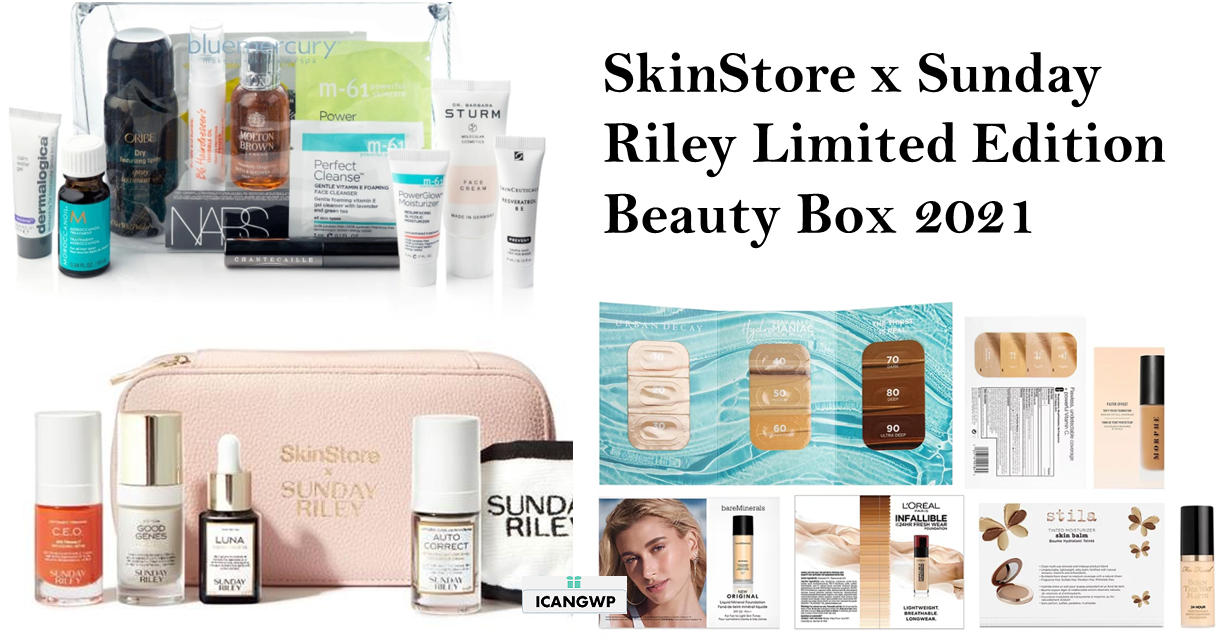 skinstore limited edition beauty box sunday riley 2021 icangwp