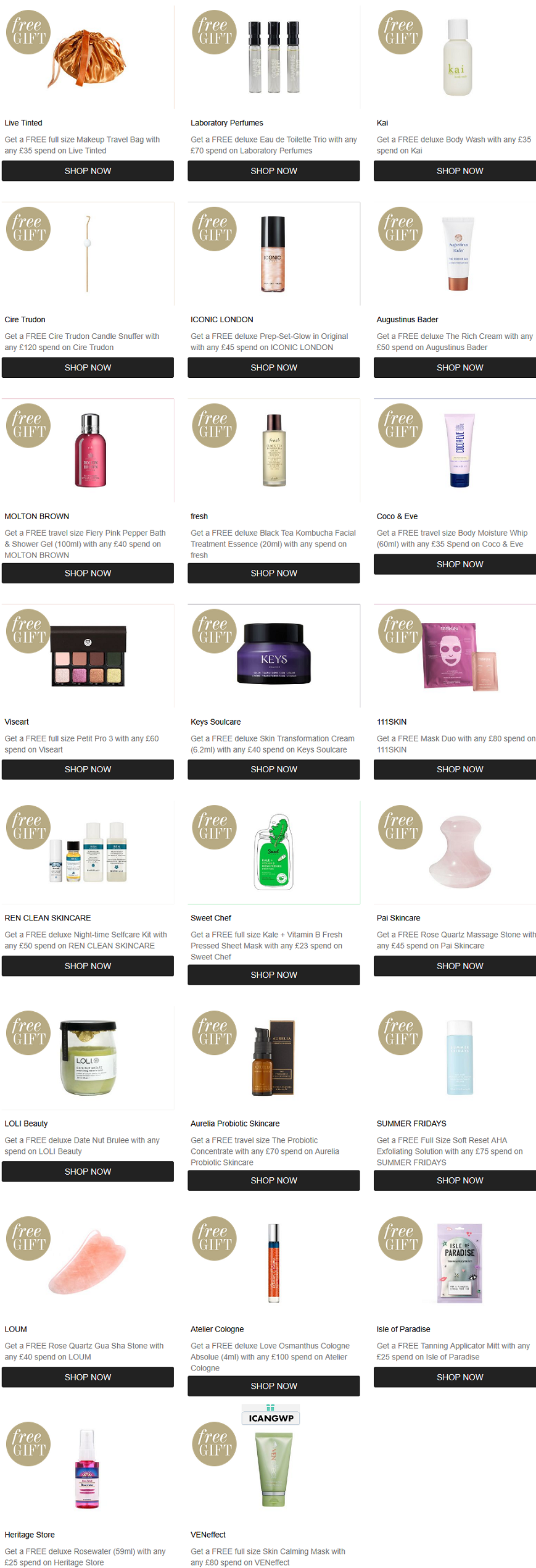 2021-02-05 Promotions Cult Beauty icangwp