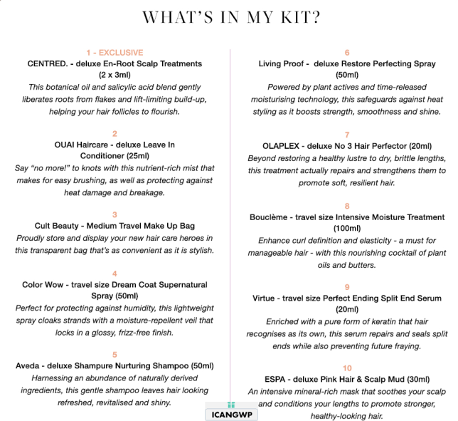 2021-03-11 Hair Goody Bag UK Cult Beauty icangwp (3)