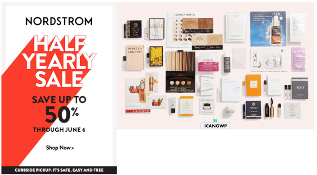 nordstrom half yearly sale 2021 free gift with purchase memorial day icangwp