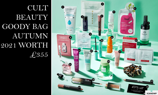 CULT BEAUTY GOODY BAG JULY 2021